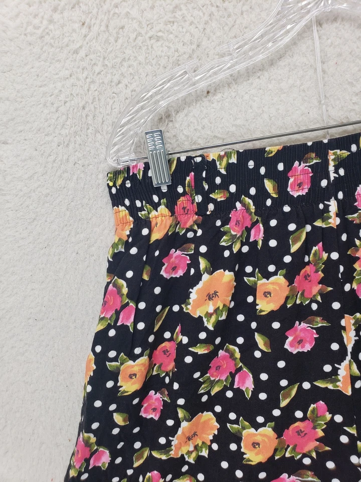 Pantalones Cortos Vintage Van Heusen Para Mujer XL Floral Lunares Rayón Tiro Alto EE. UU. 90s Foto 2 de 4