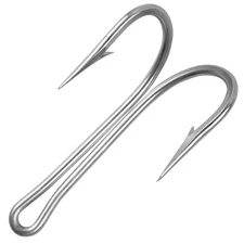 Classic Double Fishing Hooks Stainless Steel Fishing Double Hooks Sharp Open ...