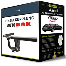 Starre Anhängerkupplung für AUDI A3 Fliessheck (3-Türer) 03- Typ 8P Auto Hak NEU