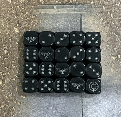 Warhammer 40K Limited Edition Imperial Aquila Bullet Hole Dice Games Workshop
