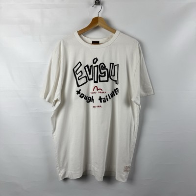 Evisu Vintage T-shirt Men s XXL White Very Rare Tokyo Osaka