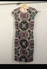 Ted Baker Multicoloured Floral Sheath Dress Round Neck Cap Sleeve Knee 3