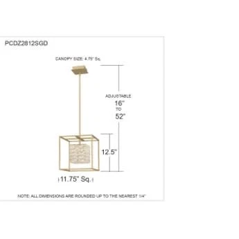 Quoizel PCDZ2812 Dazzle 12"W Crystal Pendant - Chrome - Picture 10 of 12
