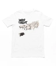 Minor Threat Out Of Step T Shirt Mens Rock and Roll Music Classic Band Tee White