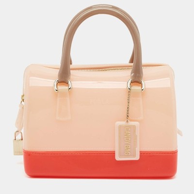 Furla Candy Mini Tricolor Rubber Satchel