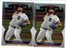 2023  BOWMAN DRAFT CHROME REFRACTOR JADEN HAMM RC ( 2 ) DETROIT TIGERS
