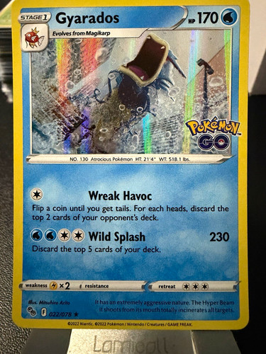 The Pokémon Company Gyarados 022/078 Pokémon GO Holo Rare English Stage 1 170 HP