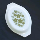 Vintage PYREX Crazy Daisy Spring Blossom Lid 943 C5 White Milk Glass LID ONLY
