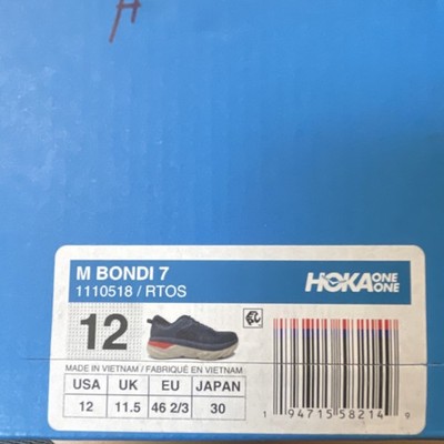 Hoka One One M Bondi 7 Blue/White/Red Men's Athletic Running Sneakers