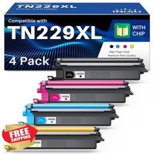Brother TN229XL Toner 4 Pack Black Cyan Magenta Yellow MFC HL
