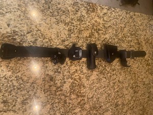 Police Belt Black Leather Size 38 With Accessories