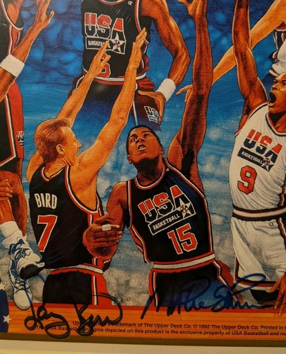 LARRY BIRD & MAGIC JOHNSON '92 TEAM USA AUTOGRAPHED UPPER DECK CERTIFIED ๐๐๐ - Picture 2 of 5