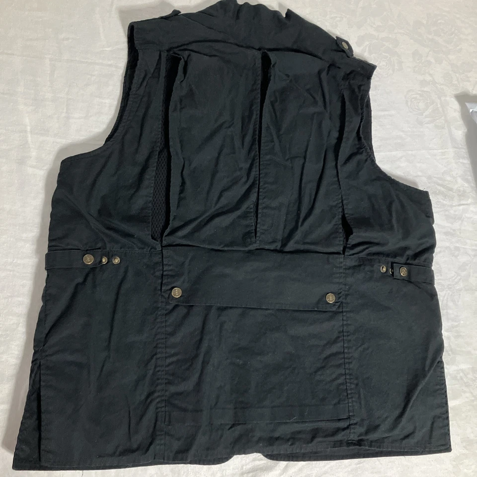 HUMVEE Utility Vest Mens XL Black Multi Pocket Fishing Safari Travel Tactical - Image 2 of 4