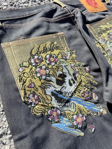 Vintage 2000s Ed Hardy Black Ed Hardy Rhinestone Denim Skull Jeans | eBay