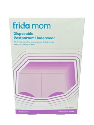 Frida Mom Disposable Postpartum Breathable Underwear - Boyshort Briefs - 8 Count