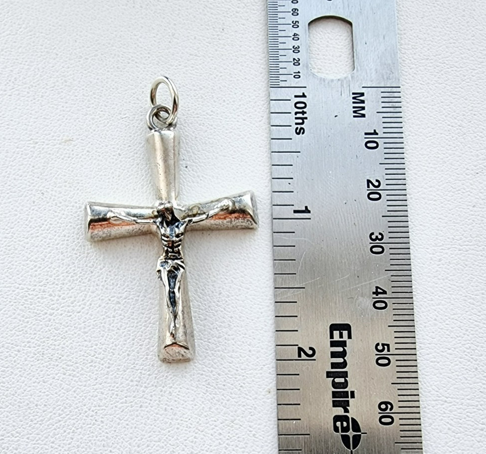 VINTAGE CLASSIC  SOLID 925 STELING SILVER JESUS C… - image 9