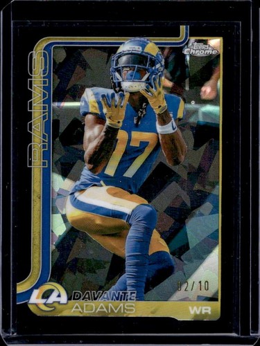 2025 Topps Chrome Sapphire Davante Adams Black Refractor #/10 Rams