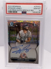 2023 Bowman Chrome 1st Spencer Jones Speckle Refractor Auto /299 PSA 10 Rookie