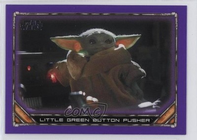 2020 Star Wars The Mandalorian: Season 1 Purple Little Green Button Pusher x5u