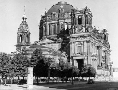 Berlin Cathedral in East Berlin Historic 1950s Old Photo