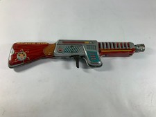 Vintage Tin Lithographed Long RAY GUN Rifle-Style - WORKS