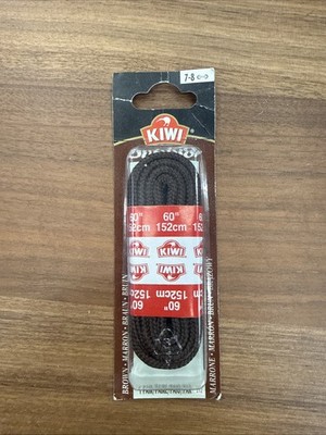 Kiwi Outdoor Laces, 60 in, Round Brown 7-8 Eyelets 2121 SC Johnson
