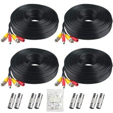 BNC Cable, 200ft 4Pack All-in-One Siamese Video and Power Security Camera Wir...
