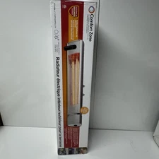 Comfort Zone Outdoor/Indoor Halogen Electric Patio Heater with Remote CZPH20RSL