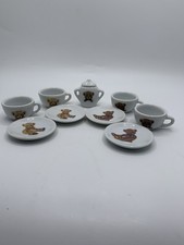 Vintage Children  s Mini Tea Set Teddy Bears Dollhouse Porcelain