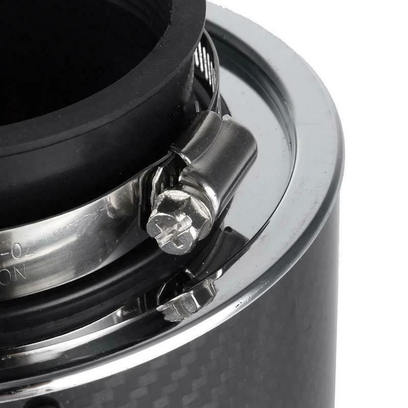 Filtro de aire de alto flujo estilo fibra de carbono de 3" entrada/5" para aire frío/entrada corta Ram3 Foto 3 de 4
