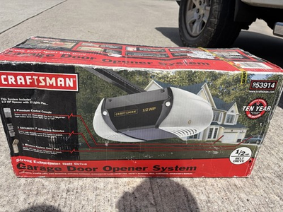 #ad Sears Craftsman Garage Door Opener System 1 2 HP Belt Drive 953914 NOS READ $180.00