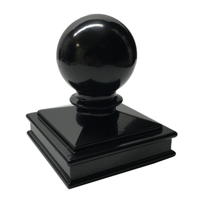 #ad 3quot; x 3quot; Aluminium Ball Top Fence Post Cap – Black Pressure Fit Decorative $34.28