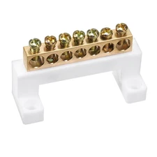 Copper Screw Terminal Block Bar 100A Double Row Bridge Shape 7 Positions