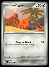 Alolan Diglett 122/191 Common Surging Sparks Pokemon Lightly Played