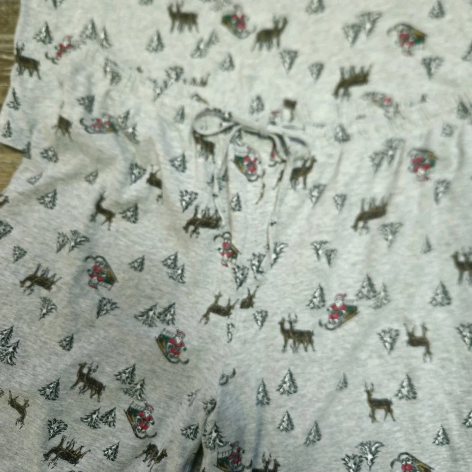 Conjunto de pijama para mujer Simply Basic multicolor Top Pantalones Navidad Invierno XL Foto 2 de 4