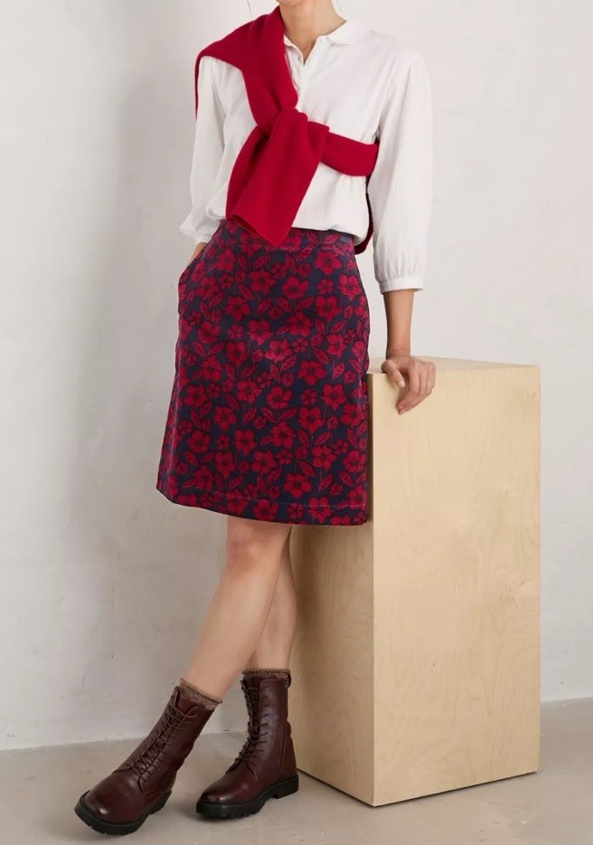 Seasalt.New/Tag. Ferry Crossing “Skirt.Collage Rose.UK 26-28.RRP £59.95 image 2