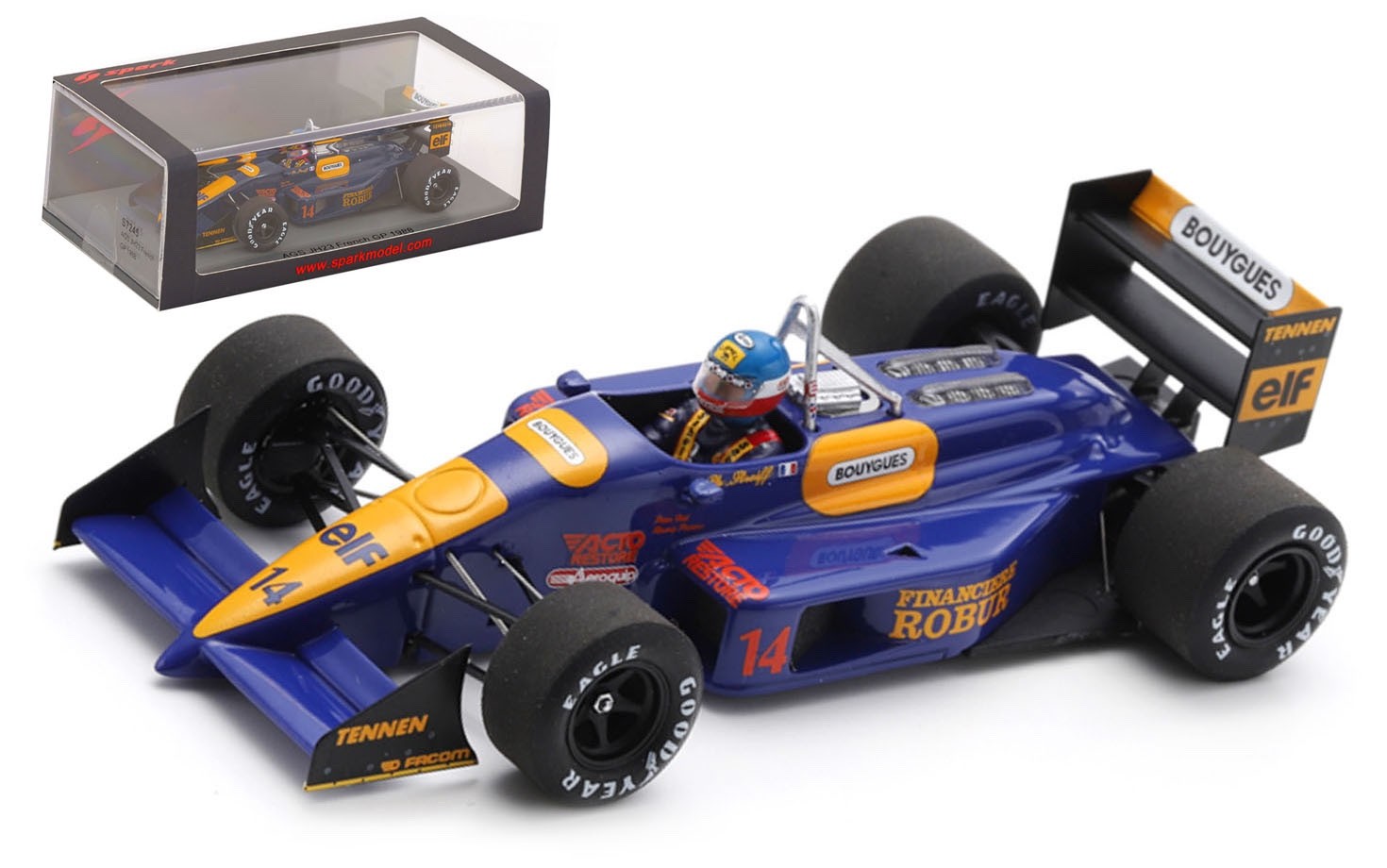 Spark S7245 AGS JH23 #14 French GP 1988 - Philippe Streiff  1/43 Scale