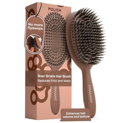 FRAMAR Soft Boar Bristle Hair Brush For Women   Boars Hair Brush For Women, Bo