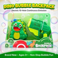 Mochila eléctrica Dino Bubble pistola de burbujas de 10 agujeros - emisión continua