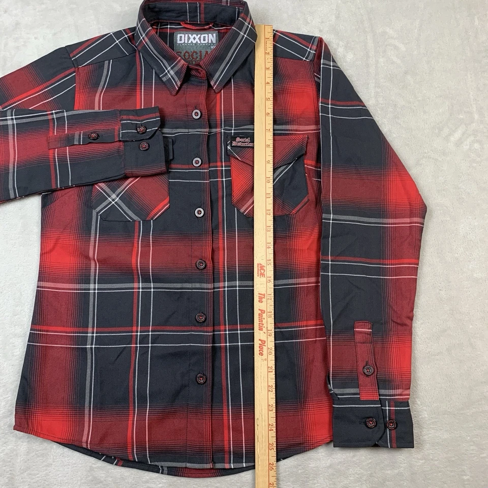 Dixxon Flannel Co Social Distortion Collab Prison Bound Shirt Women Medium Plaid - Image 3 of 4