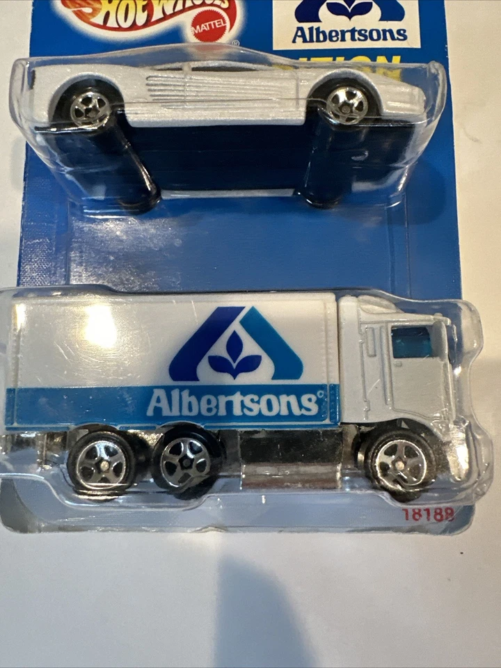 Paquete de 2 Hot Wheels 1997 ~ Albertsons Hauler & Ferrari ~ edición limitada ~ # 18188 Foto 3 de 4