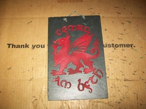 Vintage Etched In Stone Dragon Wall Hanging