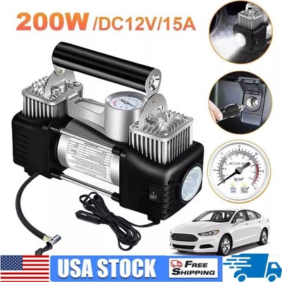 HEAVY DUTY 12V Portable Car Air Compressor Auto Tire Pump Tyre Inflator 150 PSI