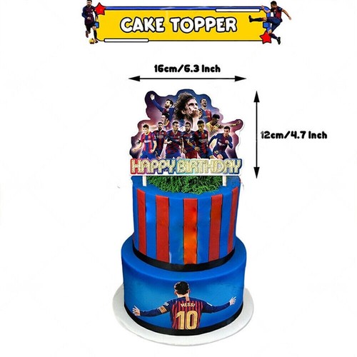 Barcelona Fußball Kindergeburtstag Geburtstagsdeko Happy Birthday Girlande Sets - Bild 4 von 5