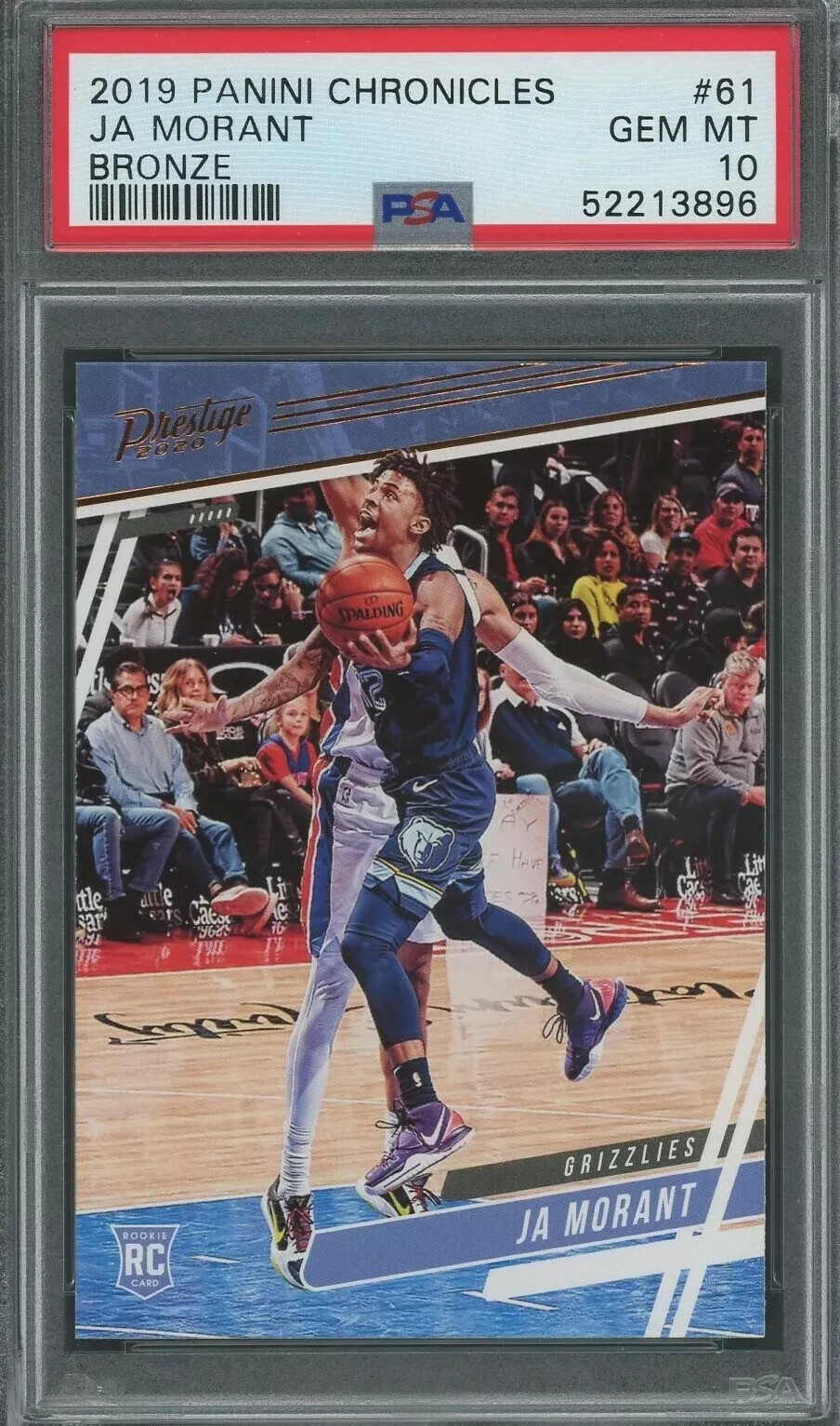 Ja Morant 2019 Chronicles Prestige Rookie #61 "Bronze Parallel" - PSA 10 GEM MT
