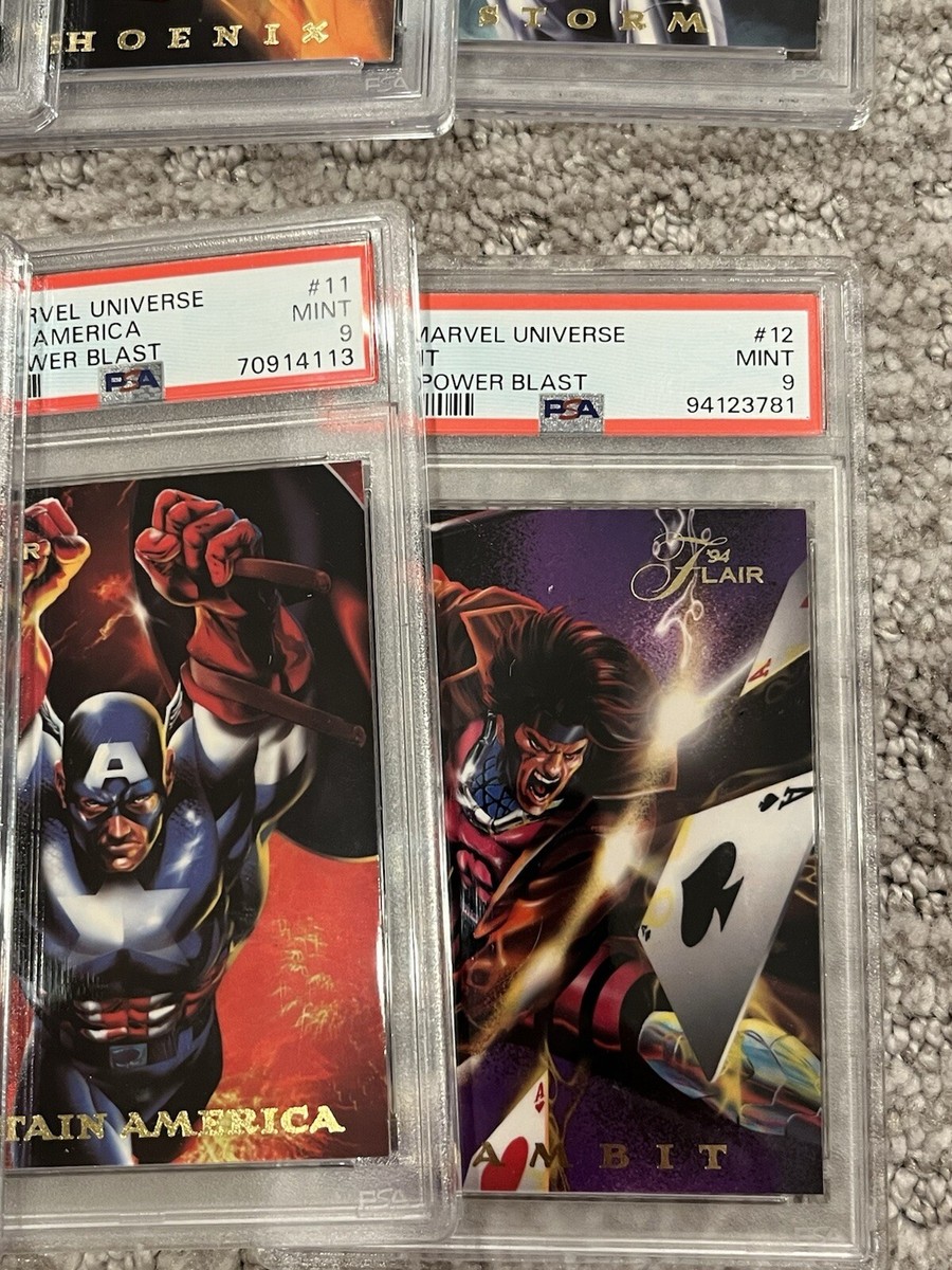 PSA 9 MINT 1994 Marvel Universe Flair Power Blast Set (1-18) | eBay