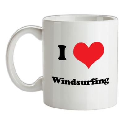 I Love Windsurfbecher - Windsurfen - Ausrüstung - Geschenk - Surfer
