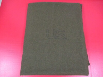 WWII Era US Army Brown Wool Blanket - No Tags or Dates - US Marked