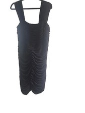 Coast black, ruched bodycon dress Ladies UK 16 NWT