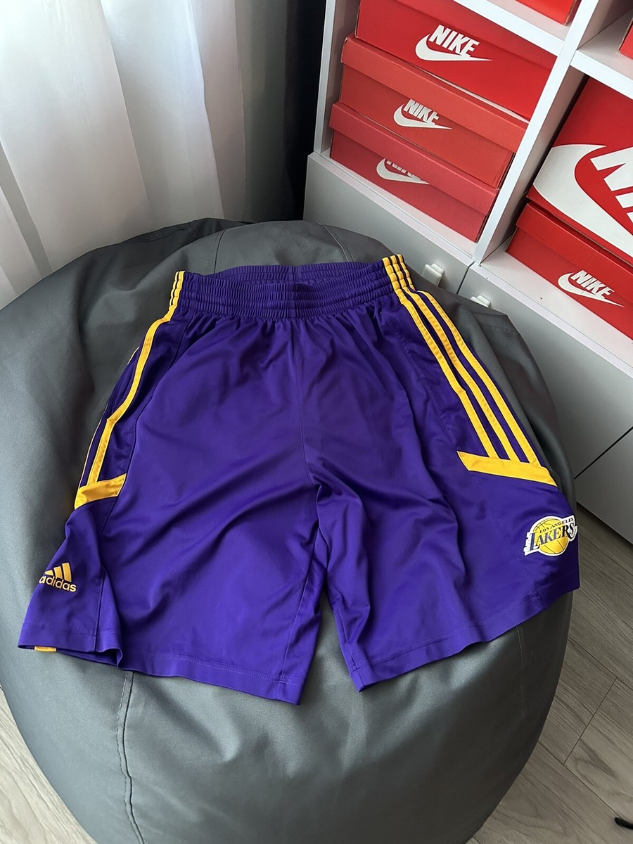 NBA LOS ANGELES LAKERS BASKETBALL SHORTS ORIGINAL ADIDAS SIZE M